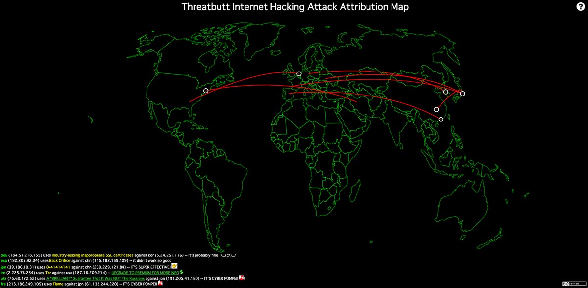 Threat Butt Hacking Attack Map