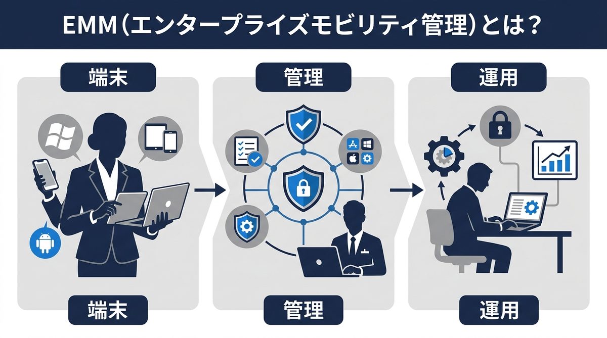 図解:EMM(エンタープライズモビリティ管理)とは?