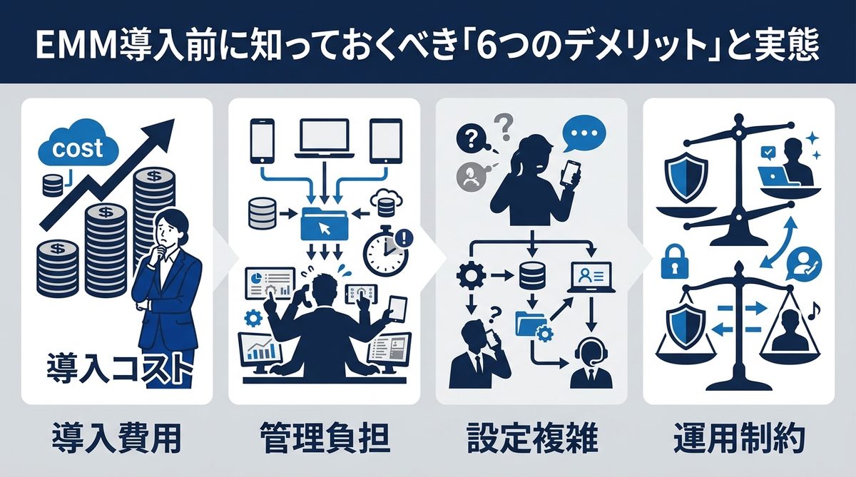 図解:EMM導入前に知っておくべき「6つのデメリット」と実態