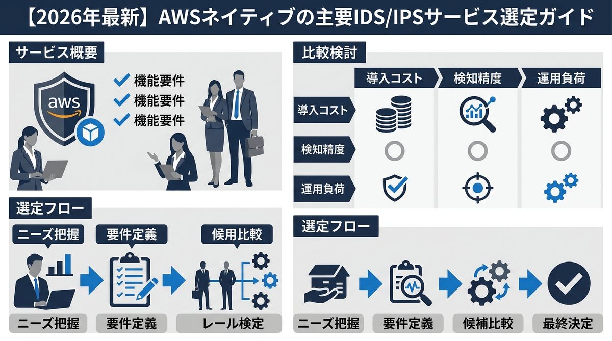 図解：【2026年最新】AWSネイティブの主要IDS/IPSサービス選定ガイド