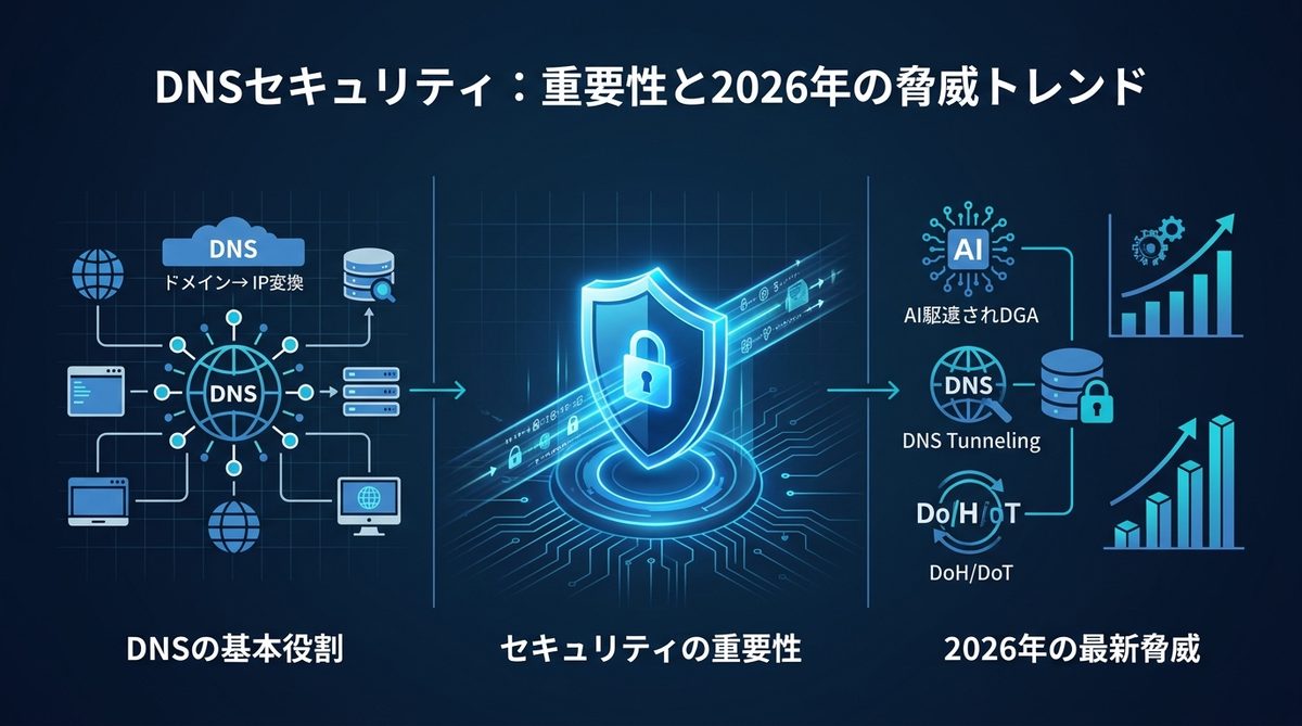 図解：DNSセキュリティとは？重要性と2026年の最新脅威トレンド