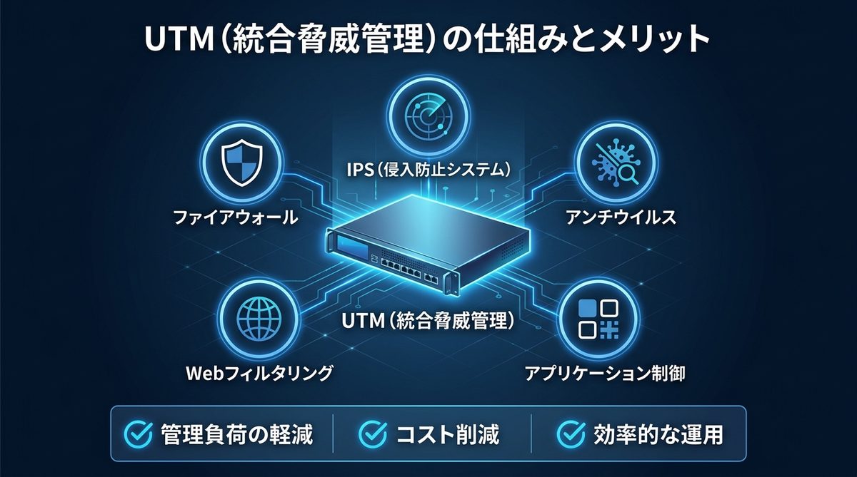 図解：UTM（統合脅威管理）とは？基本概念と役割の再確認