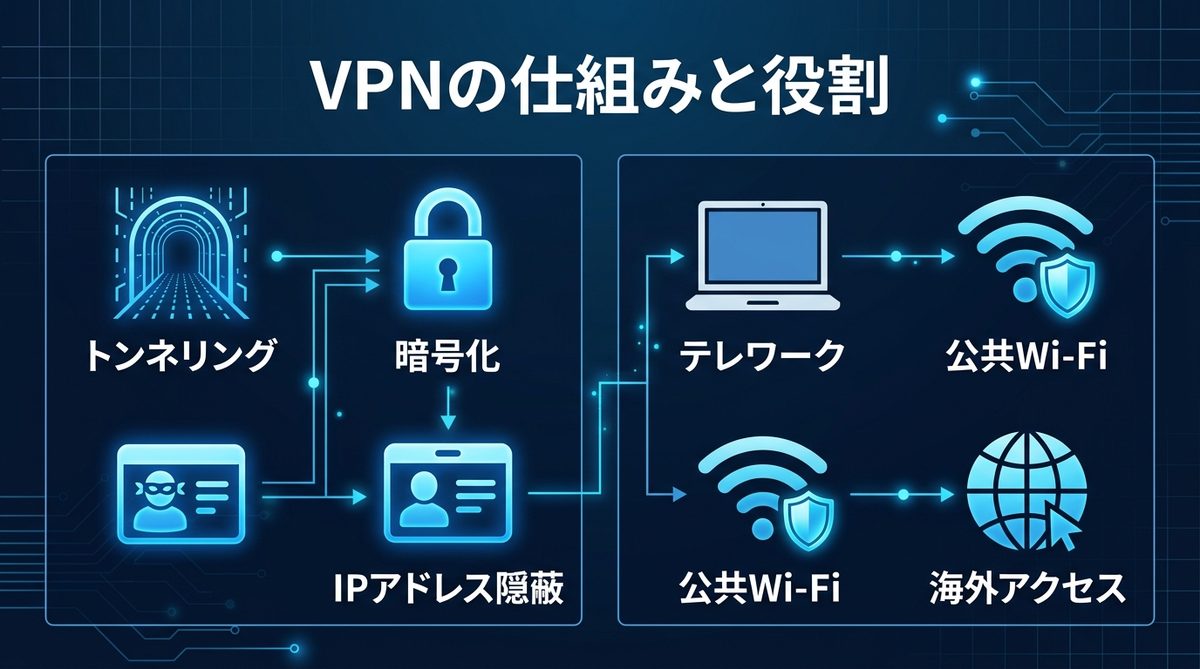 図解：VPNとは？仕組みと現代のセキュリティにおける役割