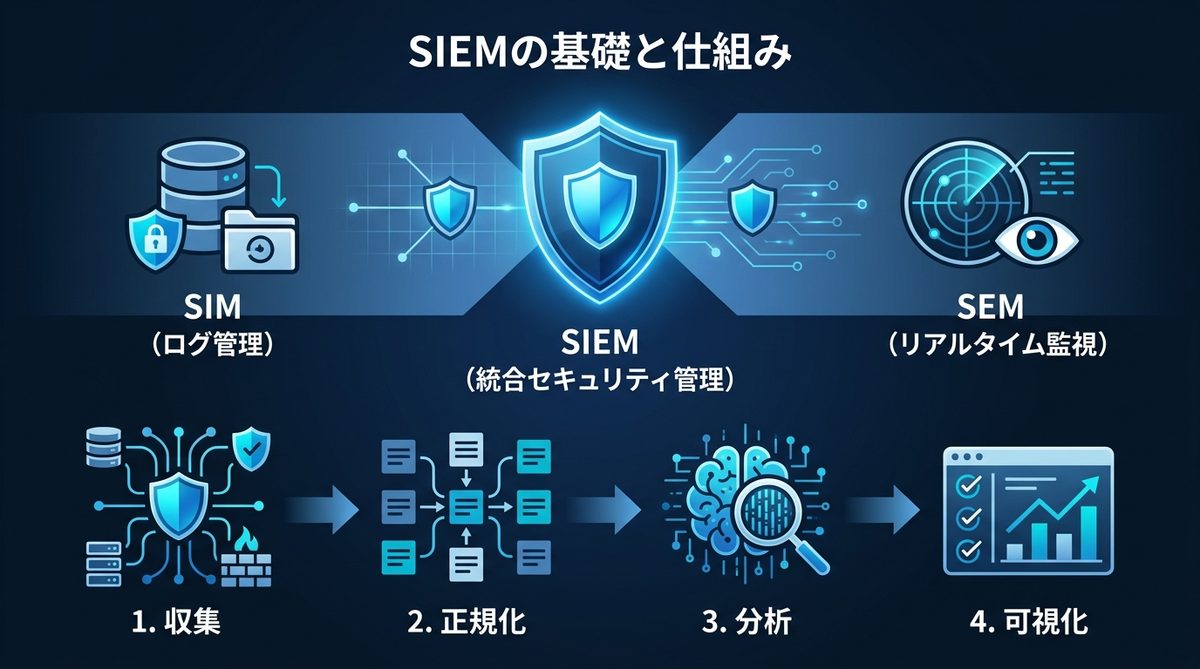 図解：【基礎編】SIEMとは？仕組みとセキュリティ運用における役割