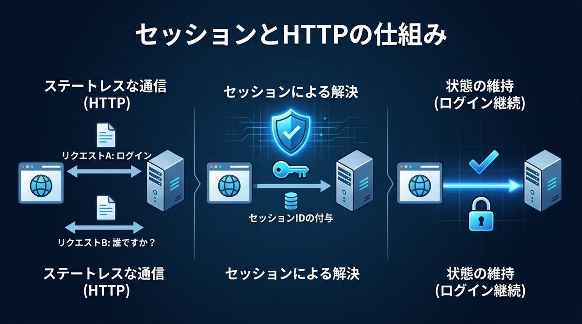 図解：セッションとは何か？HTTPの仕組みから学ぶ基礎知識