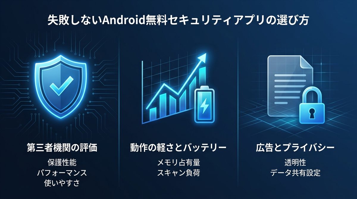 図解：失敗しないAndroid無料セキュリティアプリの選び方