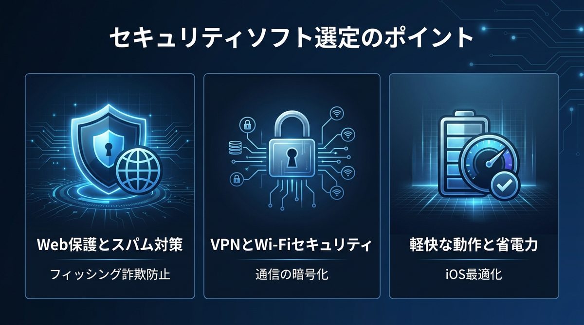 図解：セキュリティソフトを選ぶ際に確認すべき5つのポイント