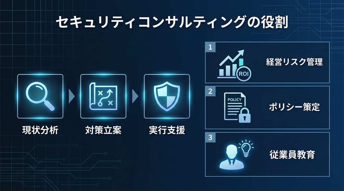 図解：セキュリティコンサルティングとは？（役割と定義）