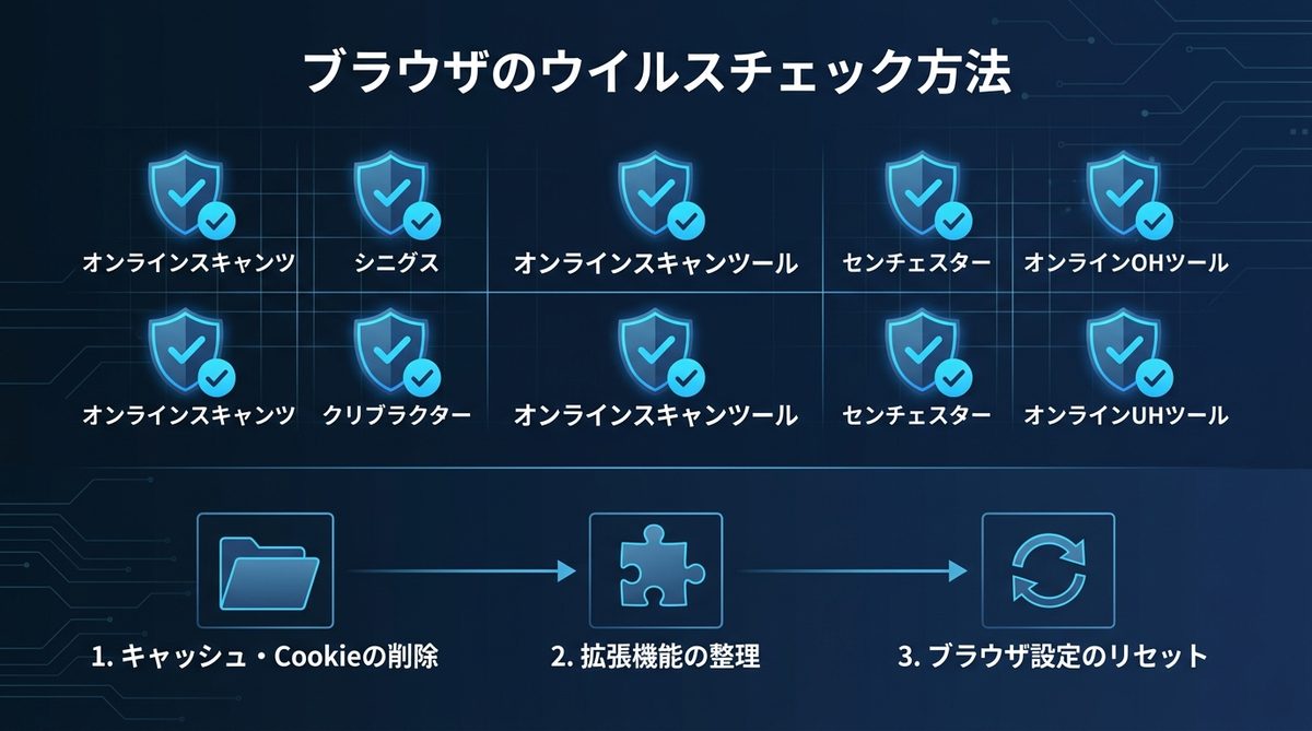 図解：ブラウザのウイルスチェック方法【まずはここから】