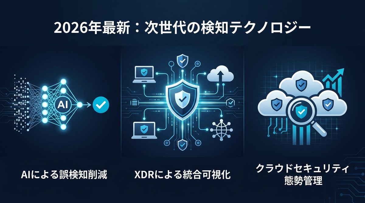 図解：【2026年最新】次世代の検知メカニズムとテクノロジートレンド