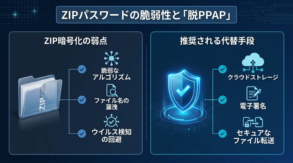 図解:【重要】ZIPパスワードの脆弱性と「PPAP問題」の現在地