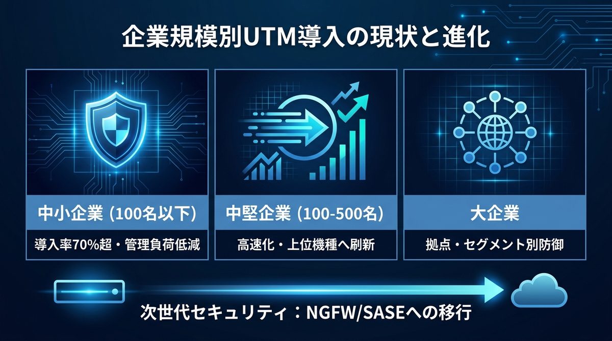 図解：企業規模で見るUTMの導入率と選定のリアル