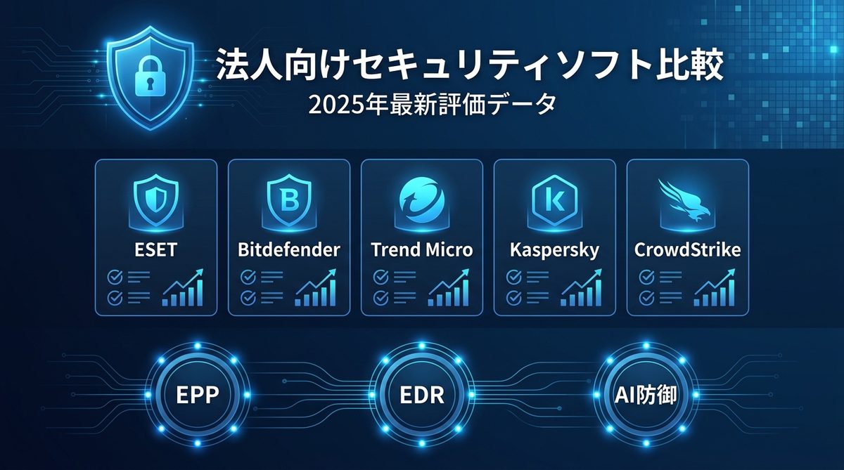 図解：【比較検証】コストパフォーマンスに優れた法人向けセキュリティソフト5選