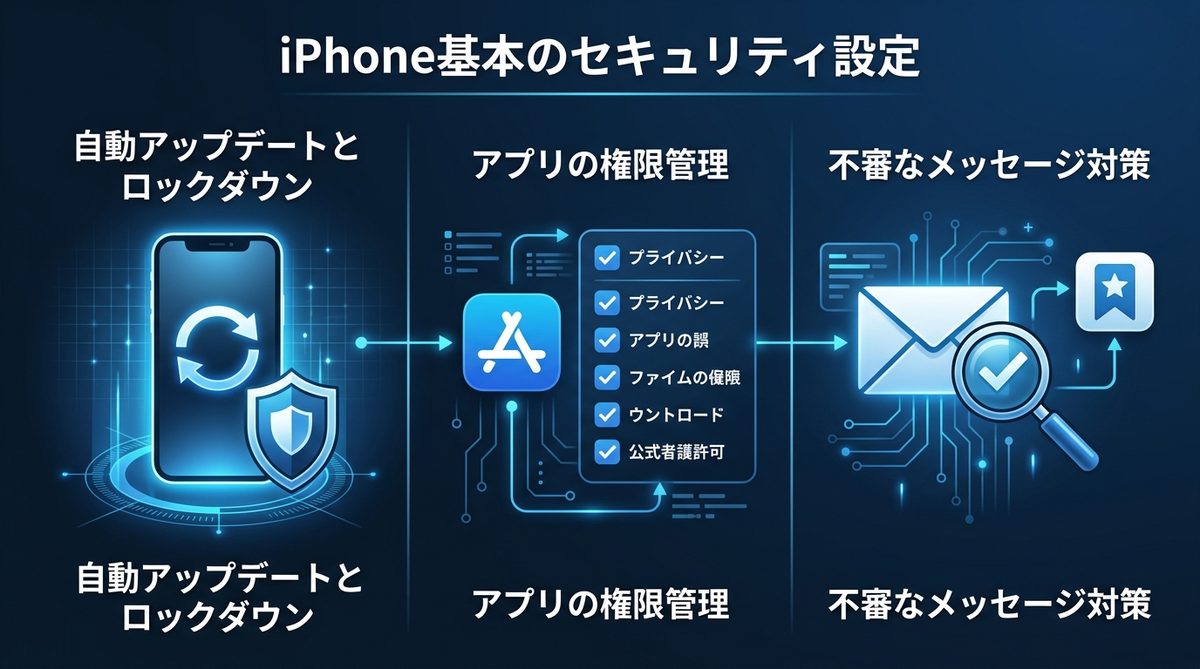 図解：iPhoneユーザーが最低限やっておくべき「基本のセキュリティ設定」