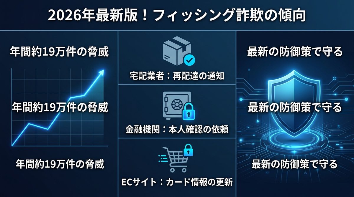 図解：2026年最新版！巧妙化するフィッシング詐欺の傾向