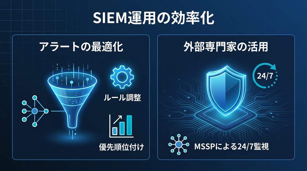 図解：【運用編】SIEM導入の課題と「運用負荷」の解決策