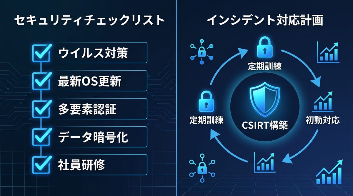 図解：【チェックリスト付】セキュリティ対策の評価と見直し