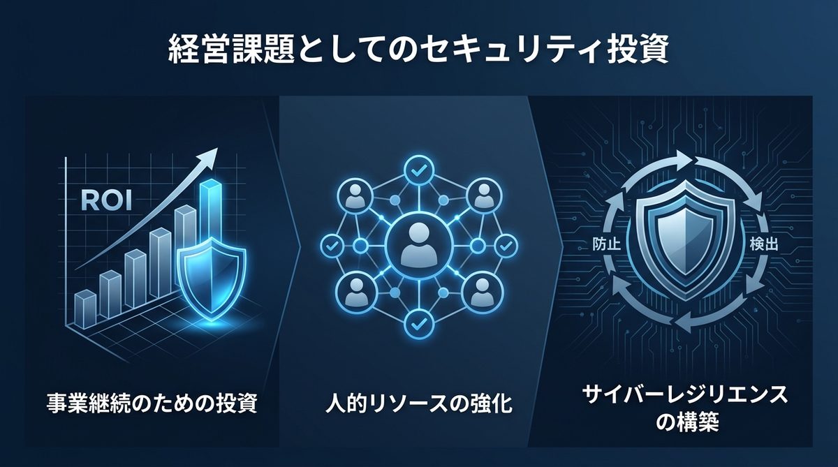 図解:経営課題としてのセキュリティ投資:サイバーレジリエンスの構築へ