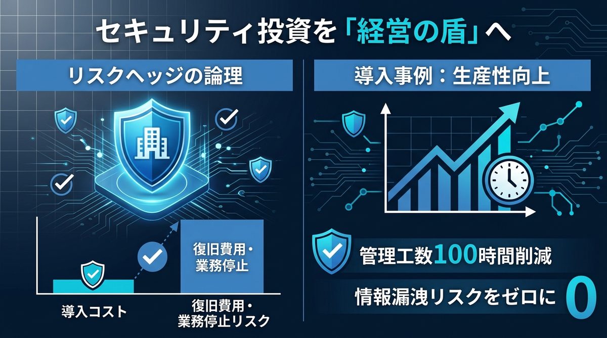 図解：セキュリティ投資を「コスト」から「経営の盾」へ変えるロジック