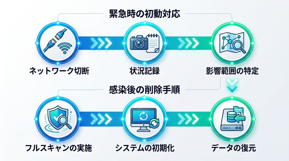 図解：感染時の対処
