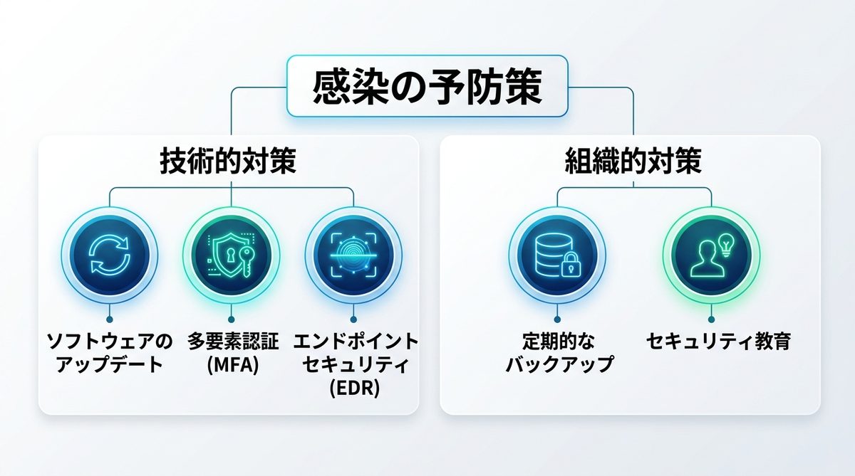 図解：感染の予防策